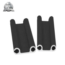 anodized black rail aluminum profile to keder for outdoor